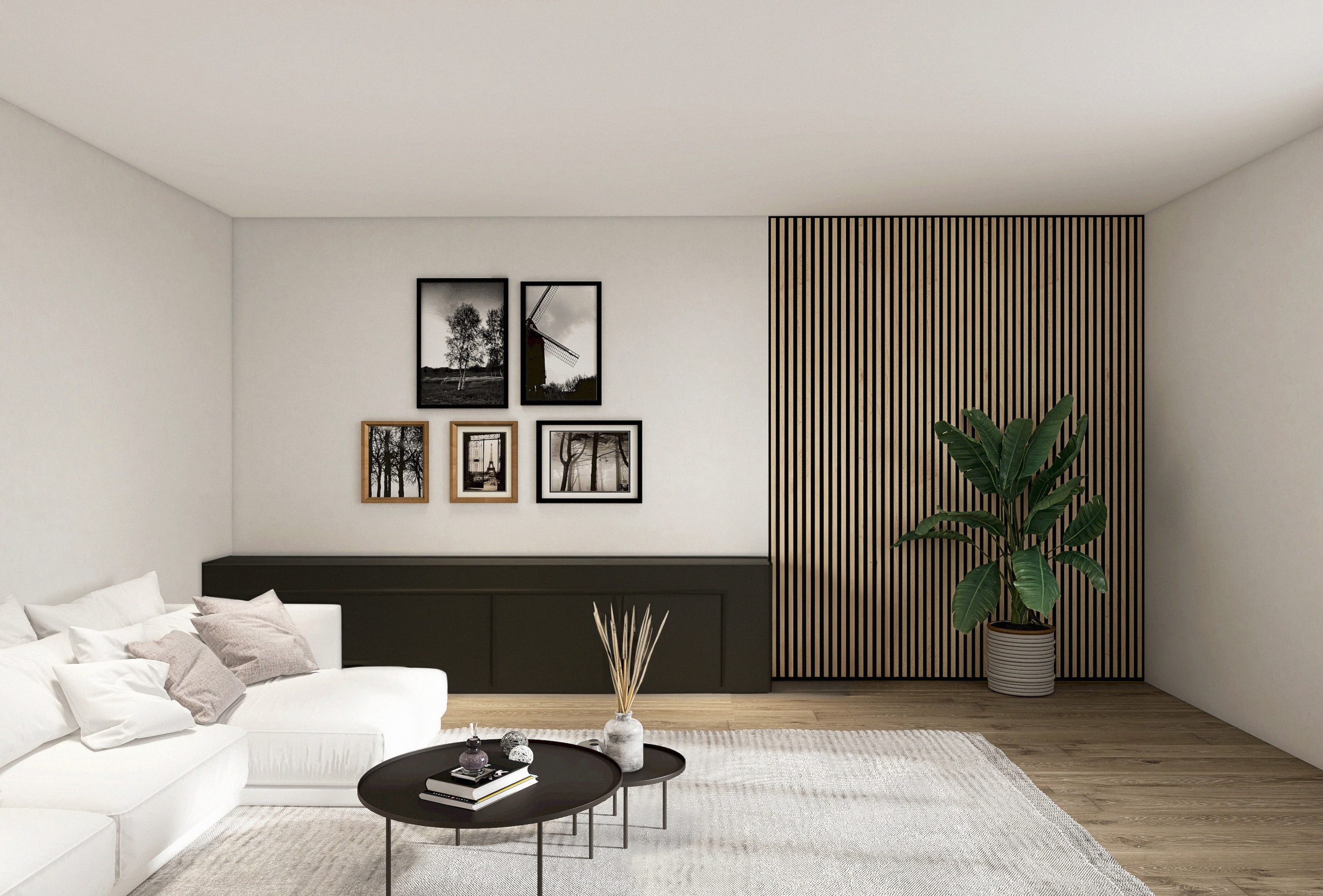 MARTEL Oak Natural-Black – nástenné lamely