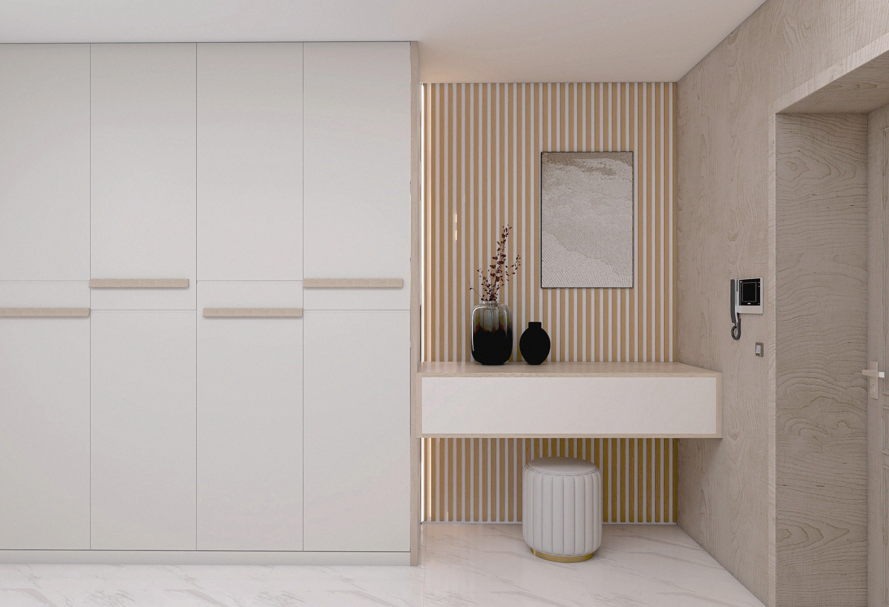 MARTEL Oak Natural-White – nástenné lamely