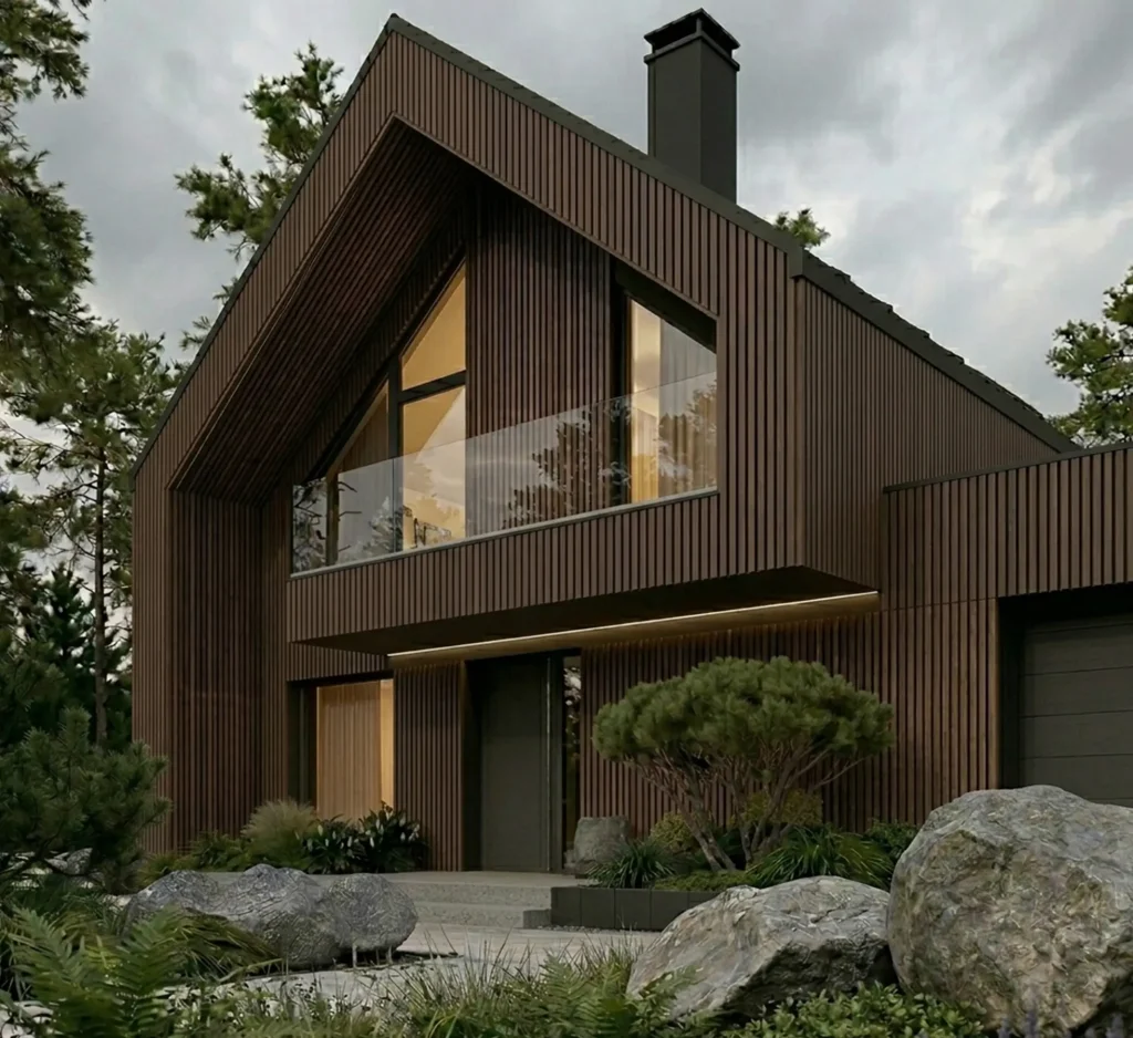 BRUNO Walnut/Charcoal – WPC fasádny obklad