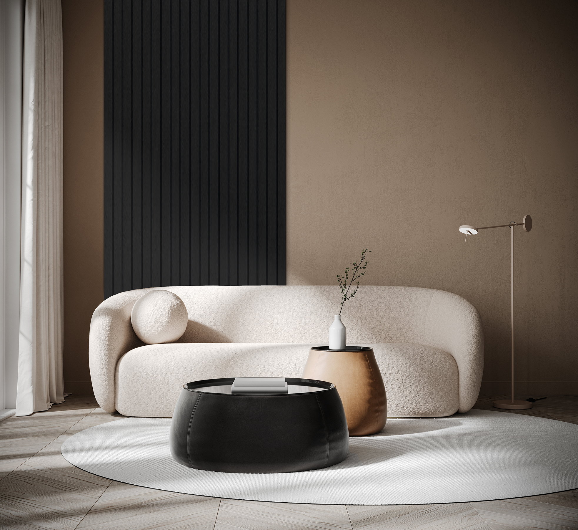 ROCCA Onyx Black – nástenné lamely