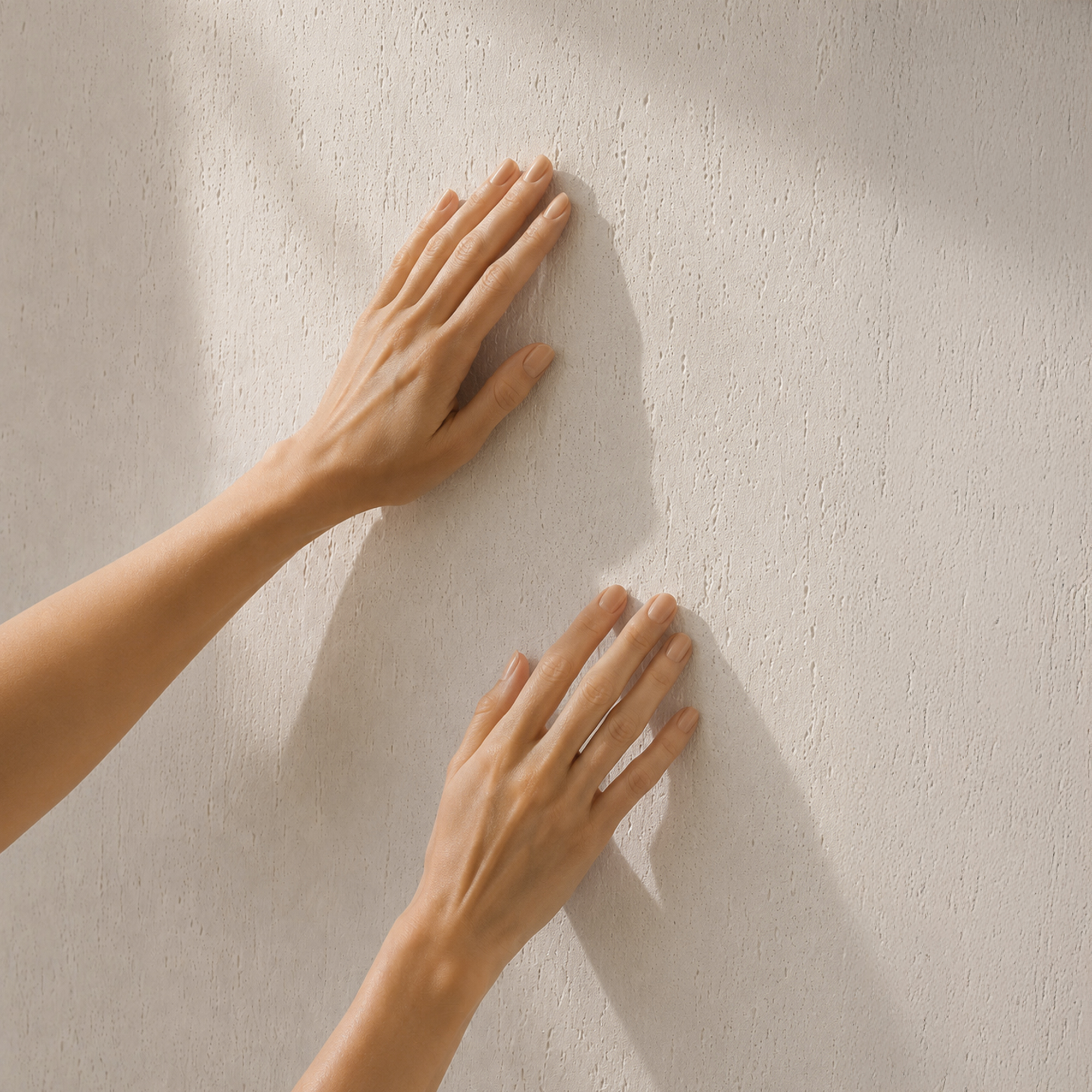 Detail povrchu Flexible Stone Travertino v ruke